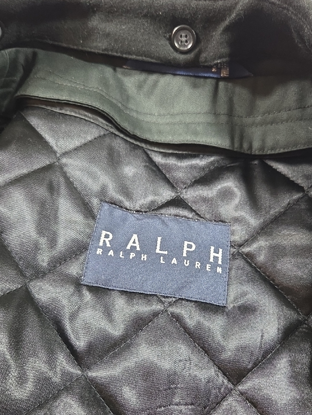 Ralph Ralph Lauren Black Wool Blend  Double-Breasted Trench Coat Jacket - Picture 3 of 16